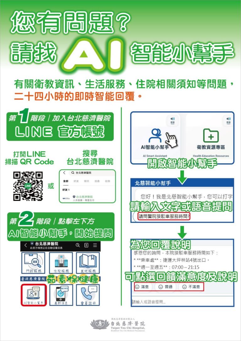 就醫服務一問即答　台北慈院打造AI智能小幫手 20260529 4